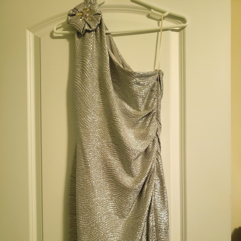 GORGEOUS MaxAndCleo Silver Dress BCBG Sz 4 party